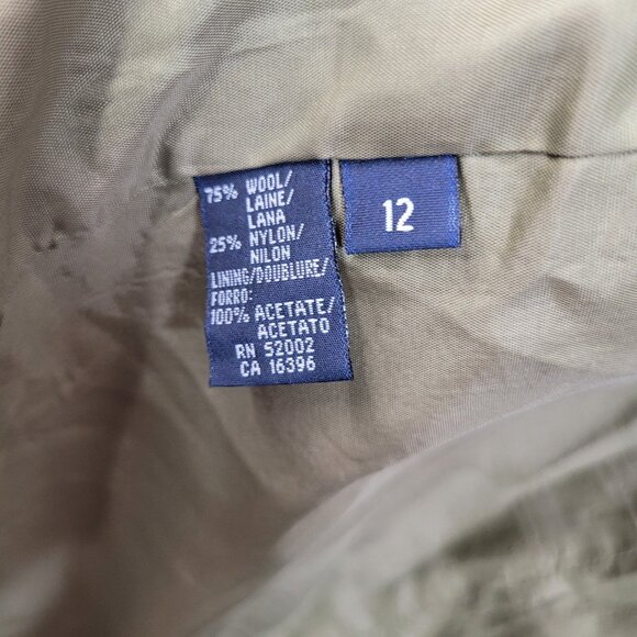 Vintage Wool Tweed Blazer Jacket 12 Leather Collar Tartan Multi Houndstooth - Picture 9 of 9